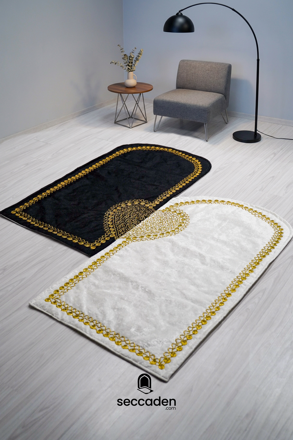 Kalpli Çift Seccade Eş Seccadesi Çeyizlik Çift Seccadesi